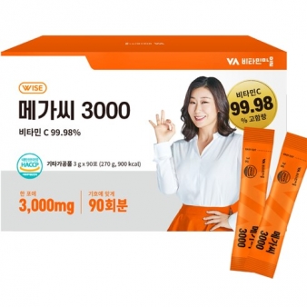 비타민마을 맛있는 메가씨 비타민C 2000 비오틴 5000 60포 2개월분 x 8박스